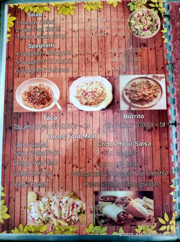 Beachside tacos in Kep, Cambodia
