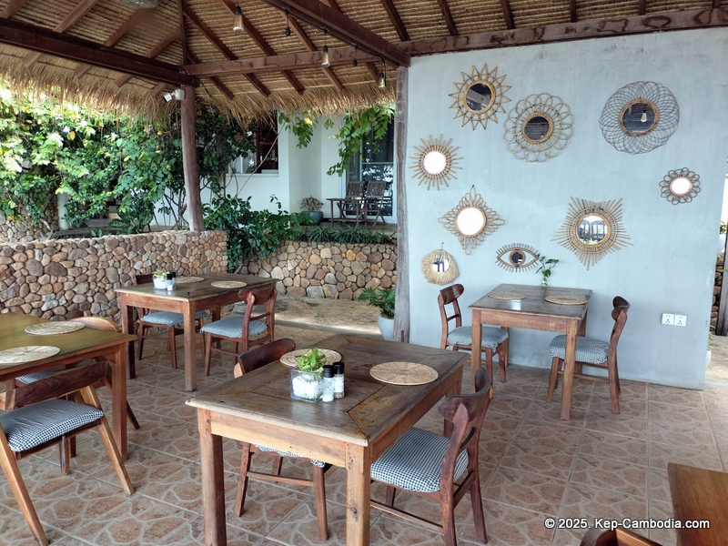 Saravoan Hotel and Restaurant in Kep, Cambodia.