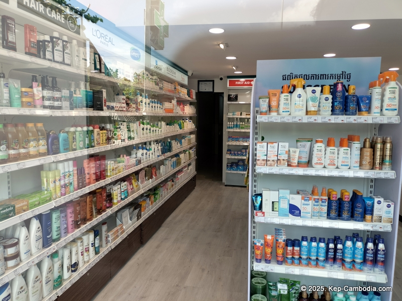 Ucare Pharmacy in Kep, Cambodia.