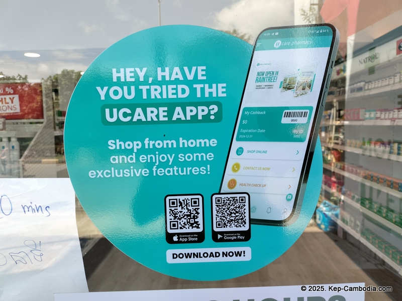 Ucare Pharmacy in Kep, Cambodia.