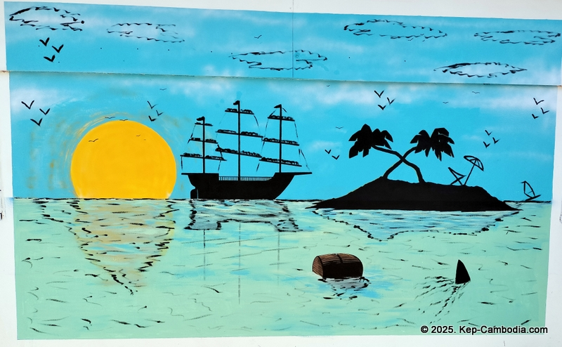 The Kep Yacht Club has daily trips to Kaoh Po Paradise Island off the coast of Kep.