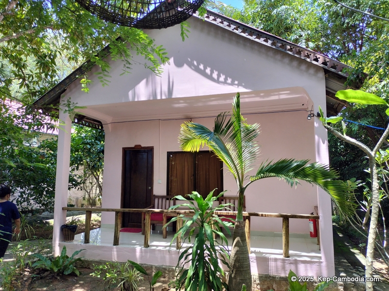 Bird's of Paradise in Kep, Cambodia. hotel.