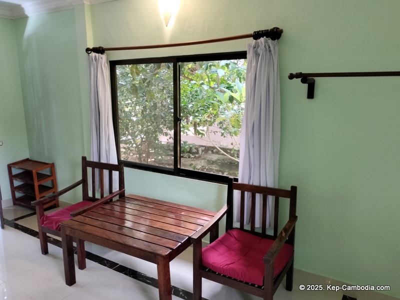 Bird's of Paradise in Kep, Cambodia. hotel.