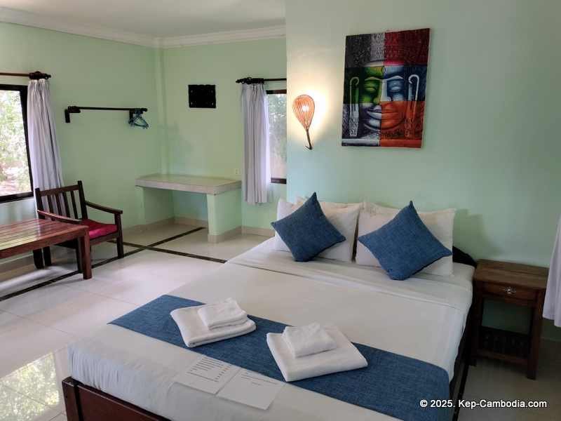 Bird's of Paradise in Kep, Cambodia. hotel.