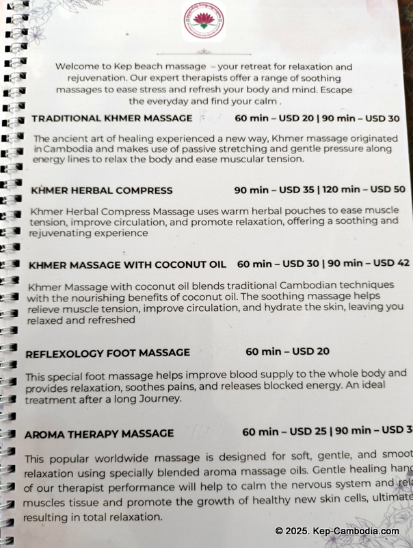 kep beach massage and training institute in cambodia