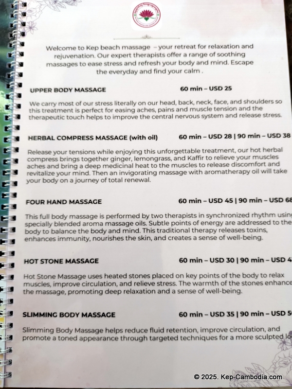 kep beach massage and training institute in cambodia