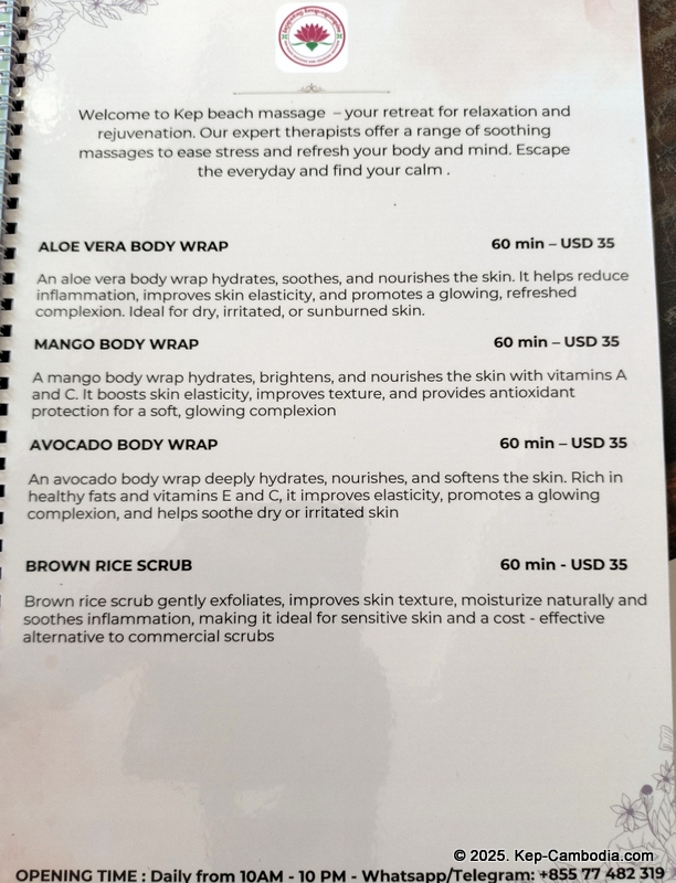 kep beach massage and training institute in cambodia