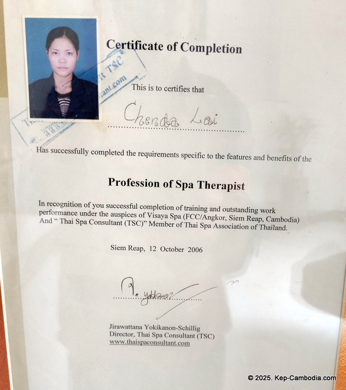 kep beach massage and training institute in cambodia