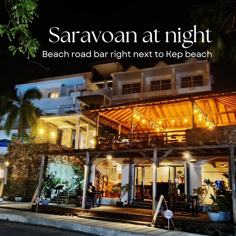 Saravoan Hotel and Restaurant in Kep, Cambodia.