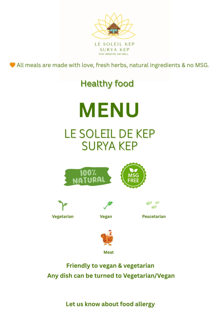 Surya Kep Restaurant and Bungalows in Kep, Cambodia.