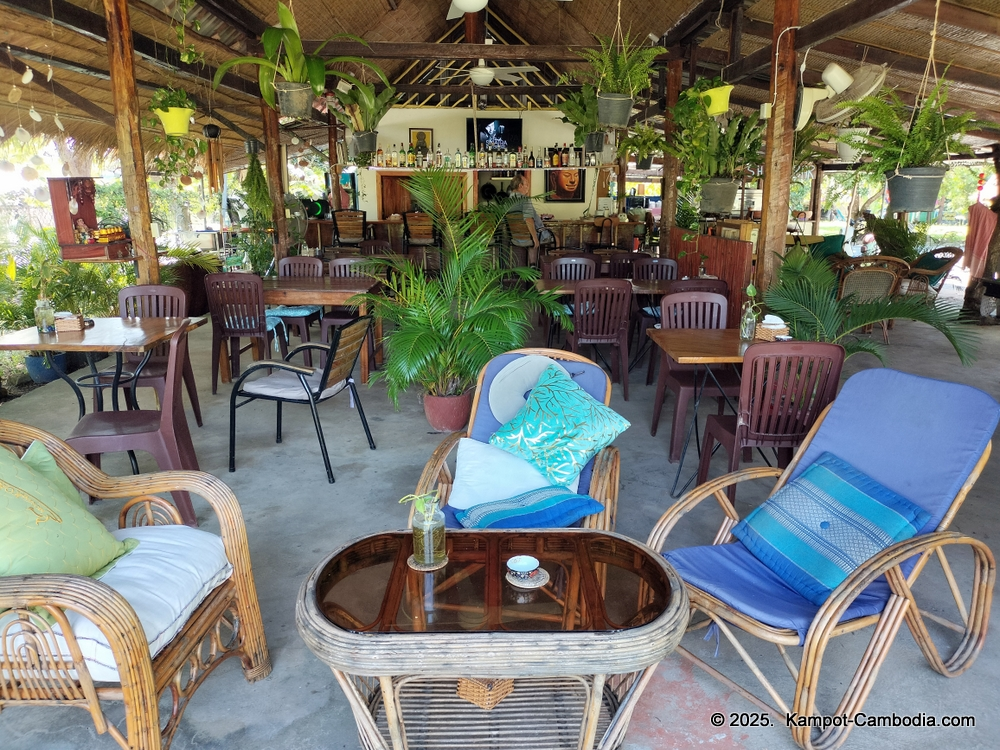 Surya Kep Restaurant and Bungalows in Kep, Cambodia.