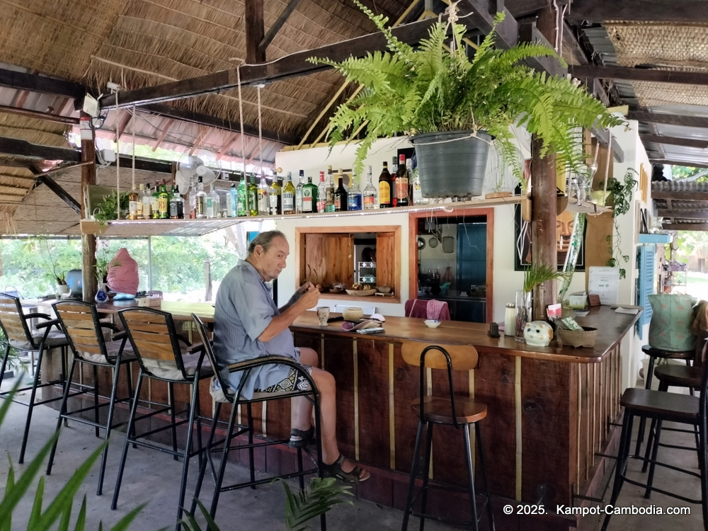 Surya Kep Restaurant and Bungalows in Kep, Cambodia.