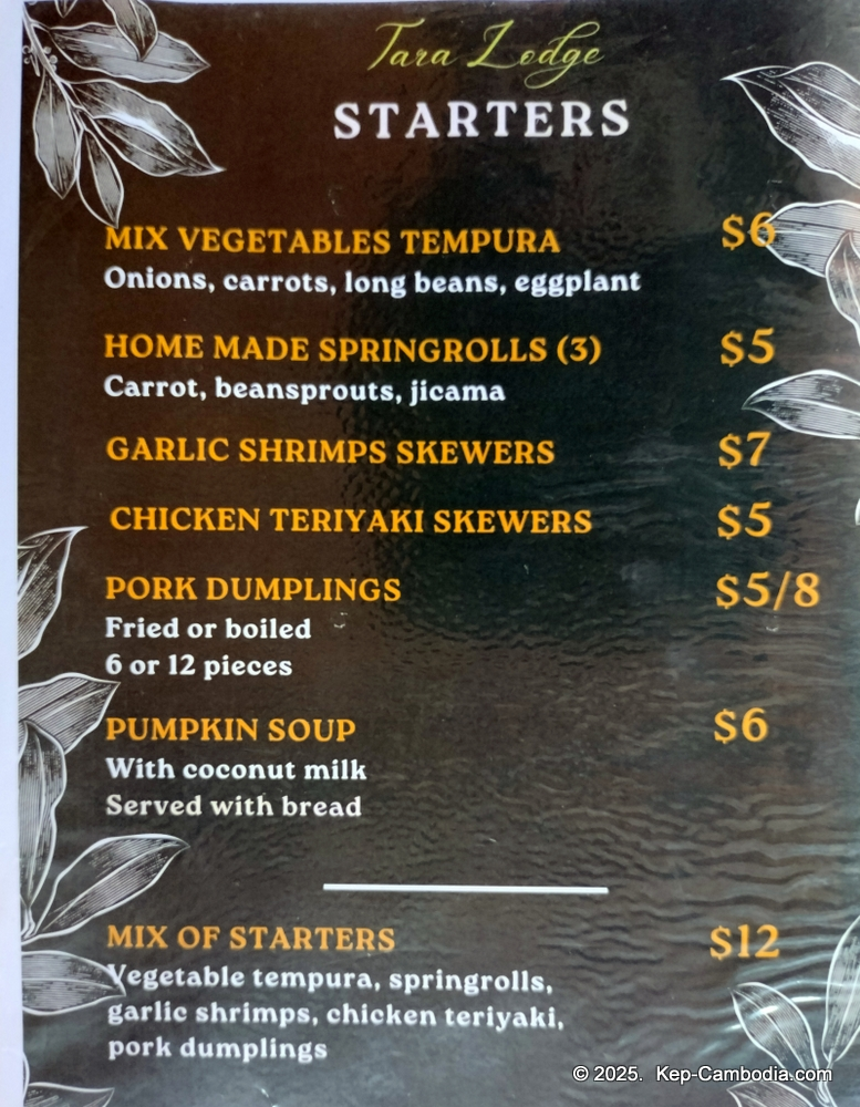 Tara Lodge in Kep, Cambodia