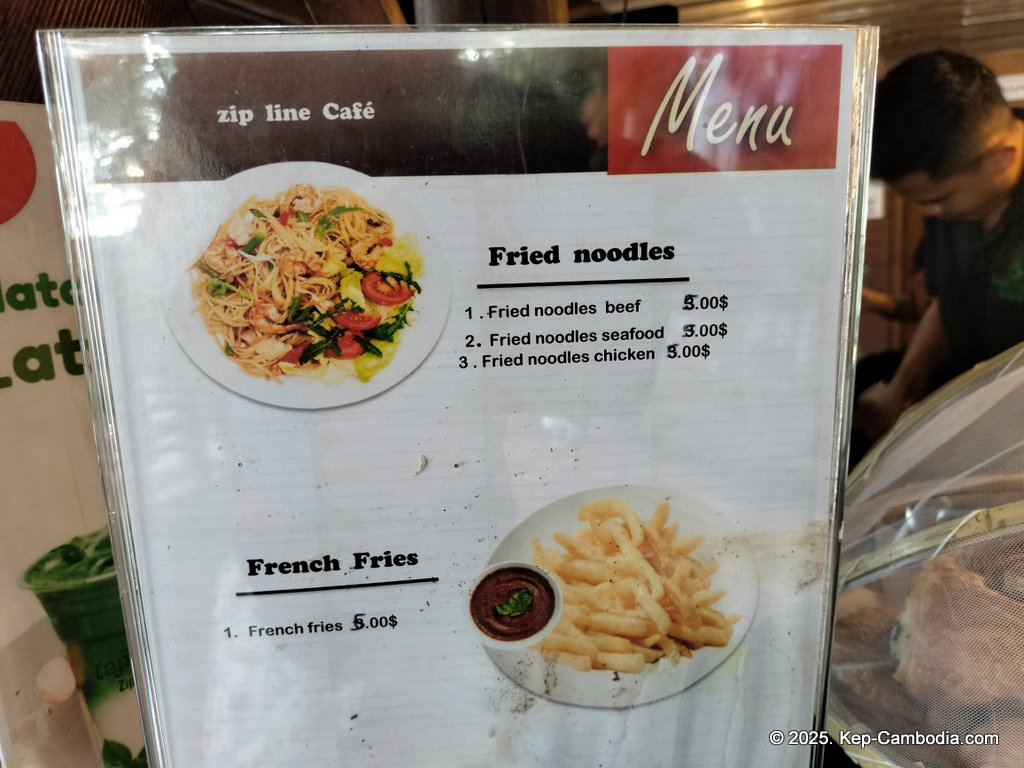 Zip Line Cafe in Kep, Cambodia.