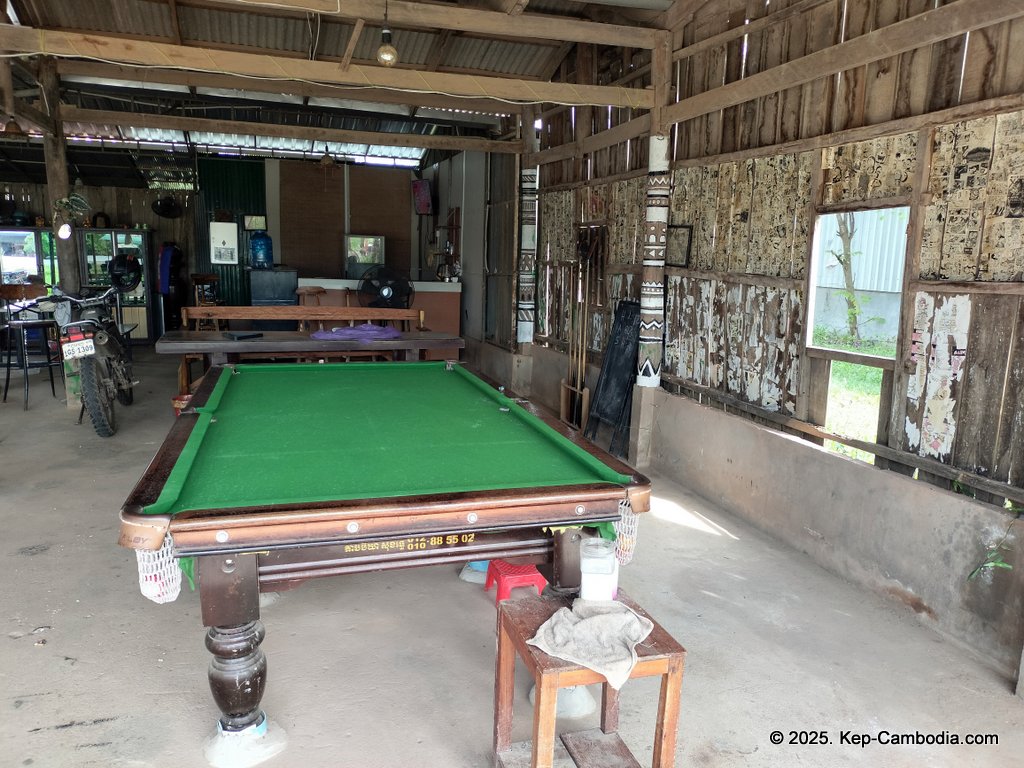 far out kep in kep, cambodia.  backpacker hotel and restaurant