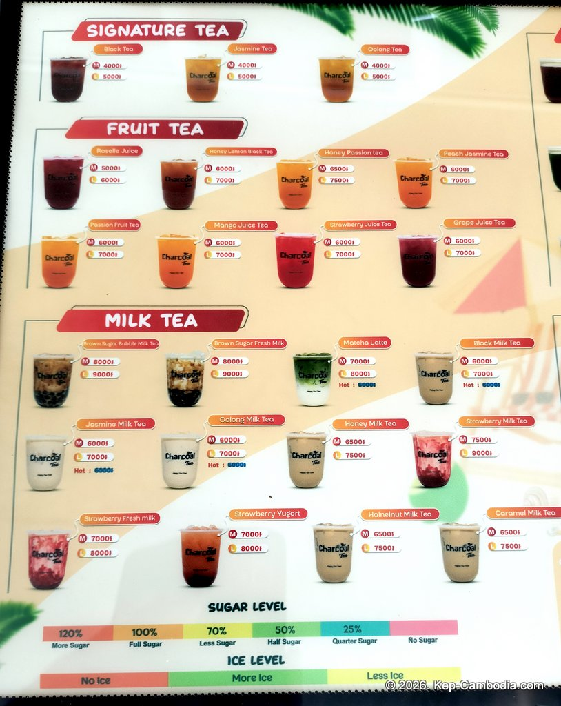 Charcoal BBQ and Cafe on the Kep Beach in Cambodia.