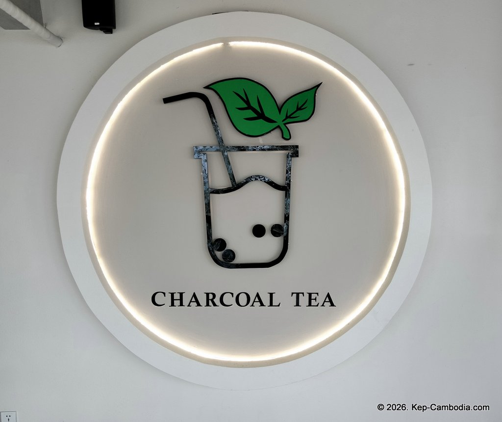 Charcoal BBQ and Cafe on the Kep Beach in Cambodia.