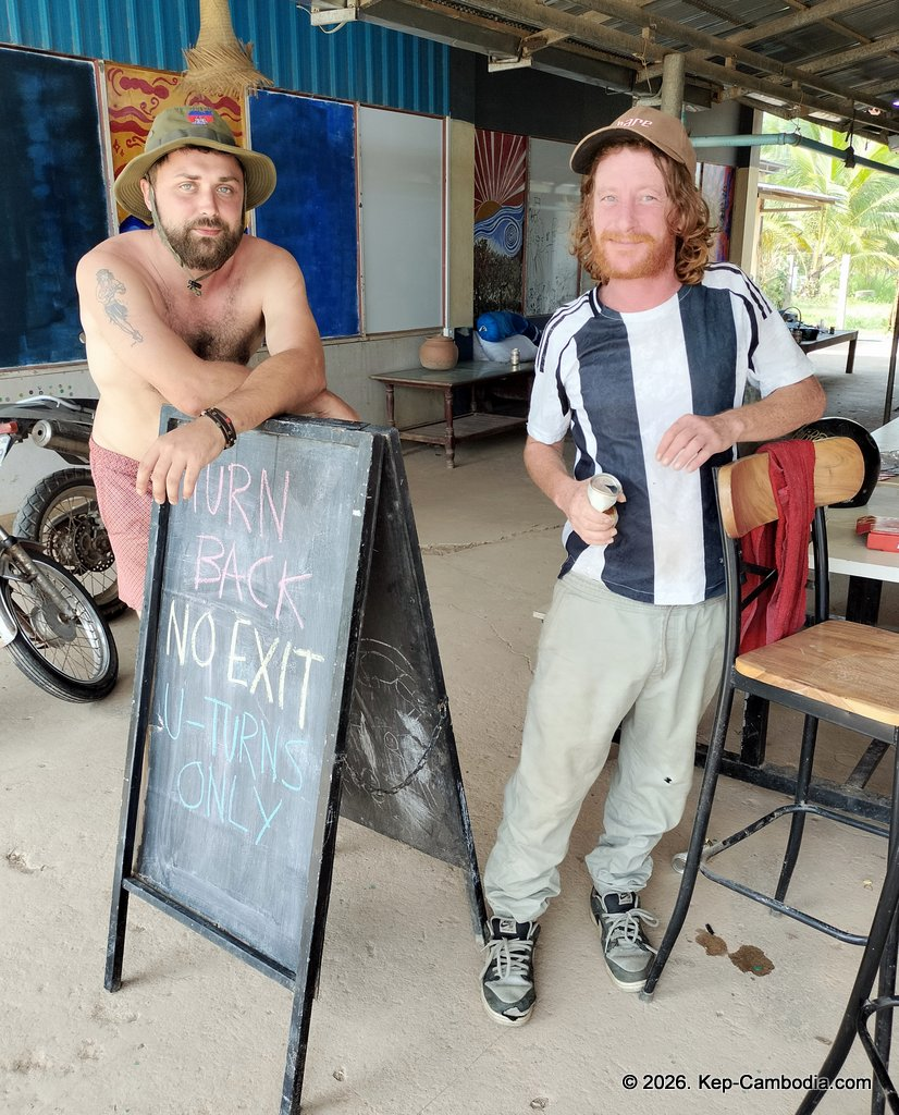 far out kep in kep, cambodia. backpacker hotel and restaurant