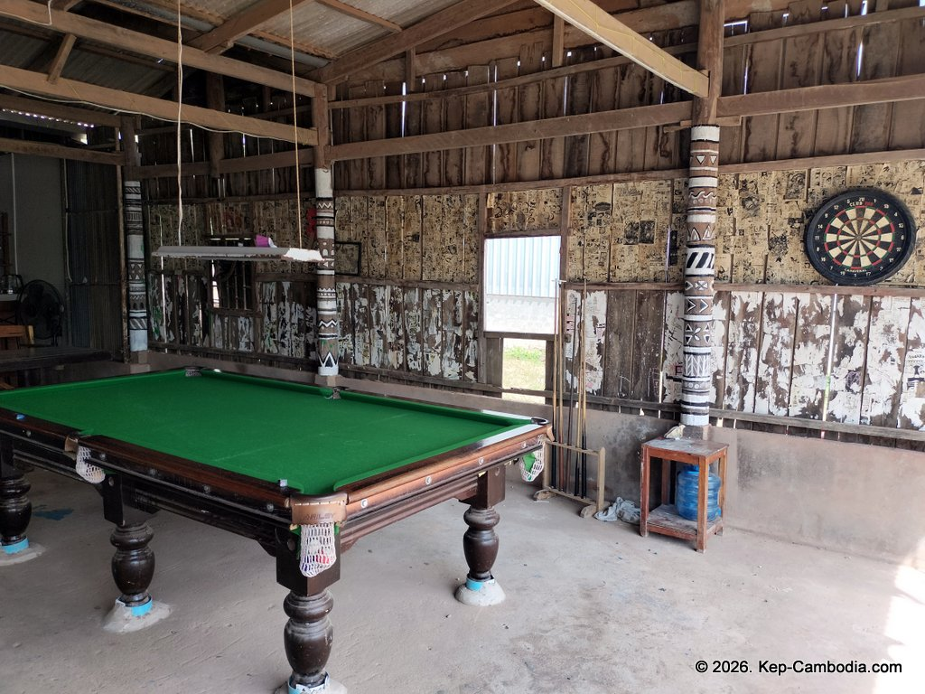 far out kep in kep, cambodia. backpacker hotel and restaurant