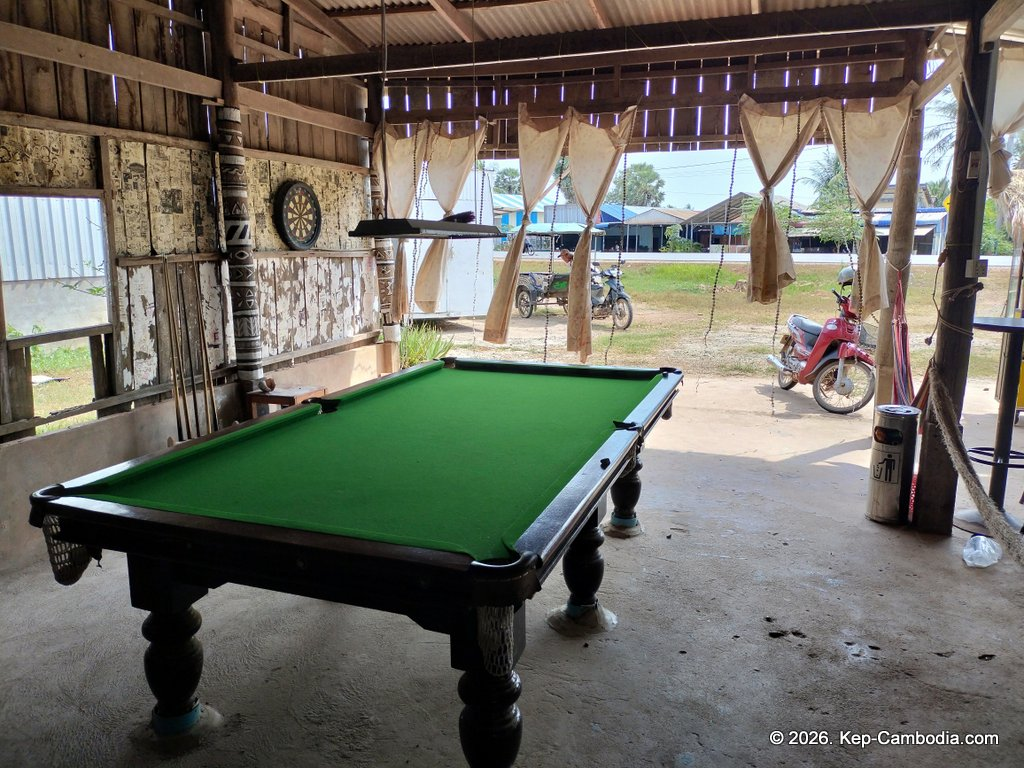 far out kep in kep, cambodia. backpacker hotel and restaurant