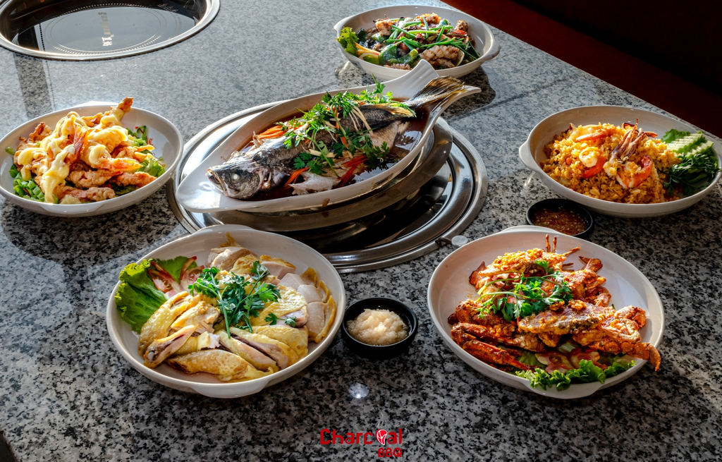 Charcoal BBQ and Cafe on the Kep Beach in Cambodia.