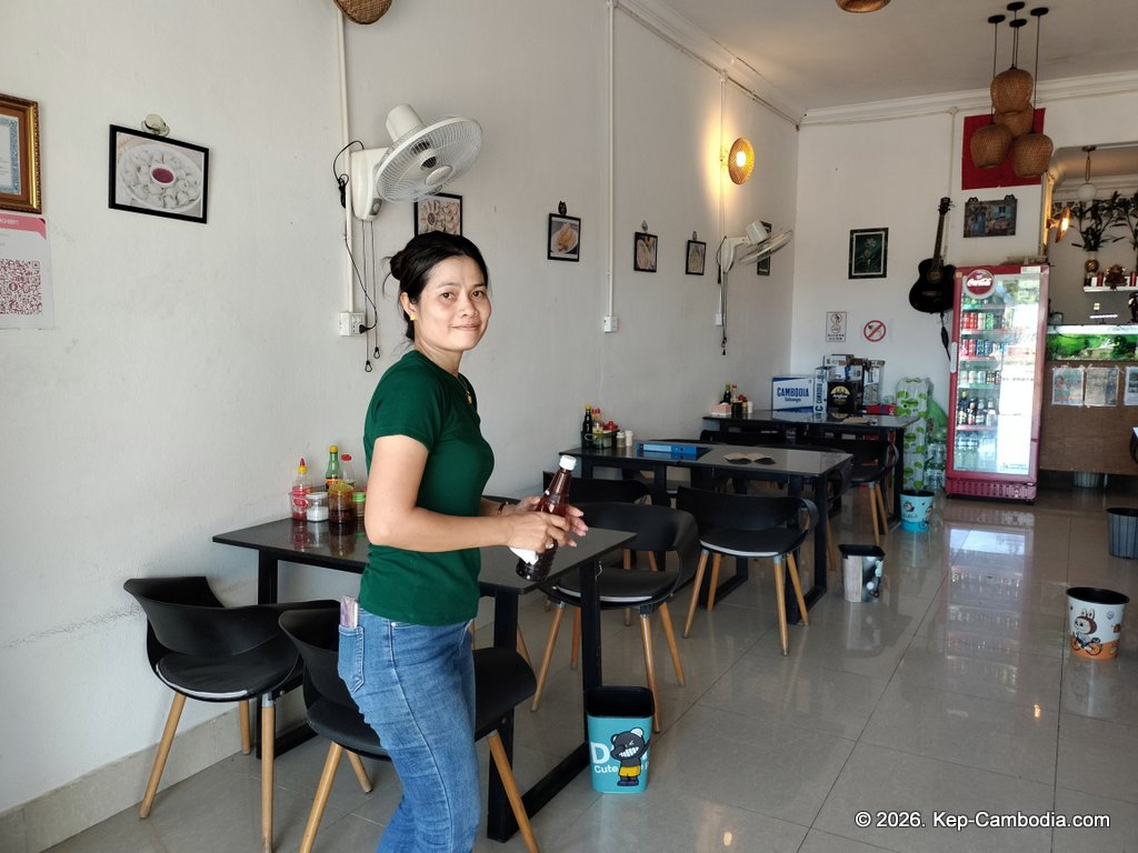 Kep Noodles Restaurant in Kep, Cambodia.
