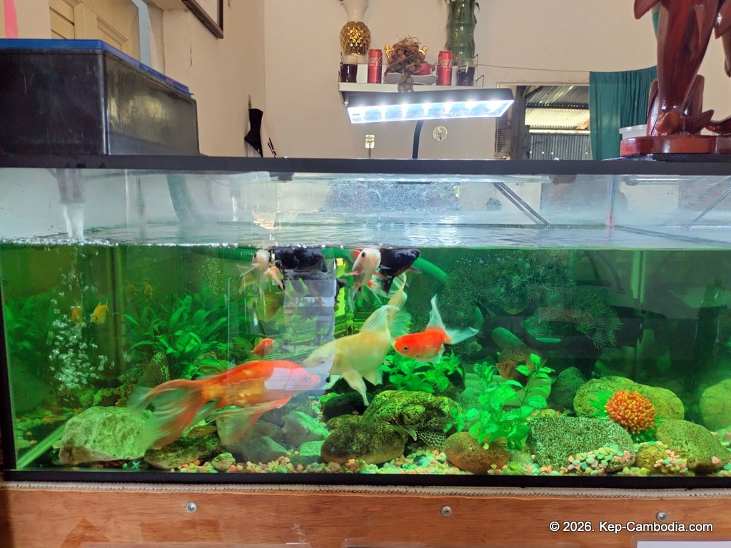 Kep Noodles Restaurant in Kep, Cambodia.