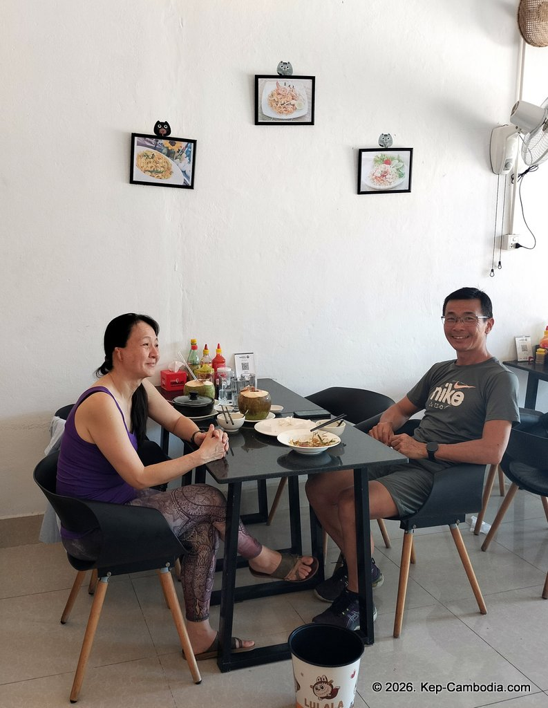 Kep Noodles Restaurant in Kep, Cambodia.