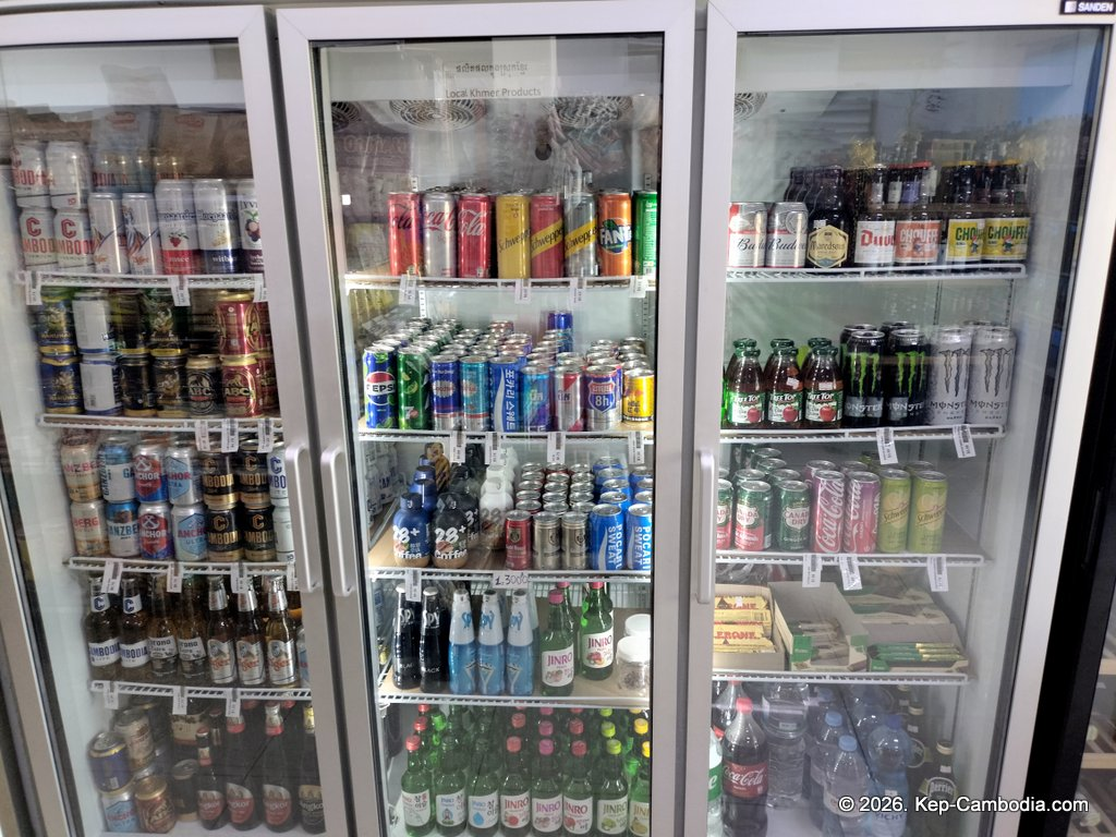 Mart 24h Grocery Store in Kep, Cambodia.