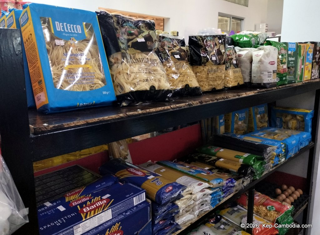 Mart 24h Grocery Store in Kep, Cambodia.