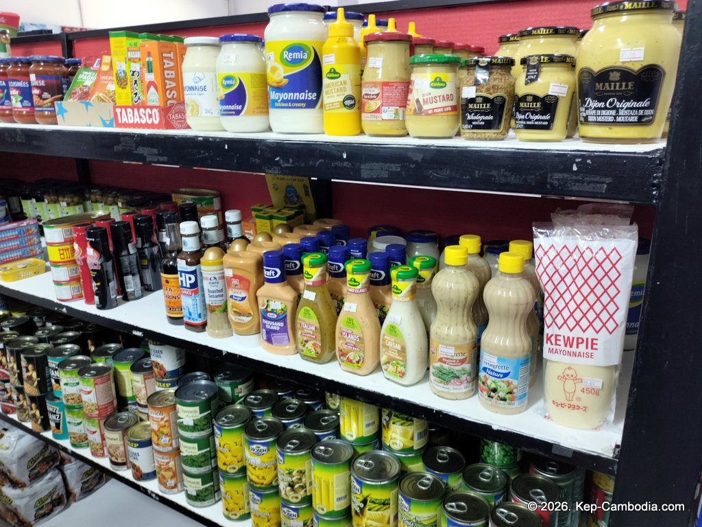 Mart 24h Grocery Store in Kep, Cambodia.