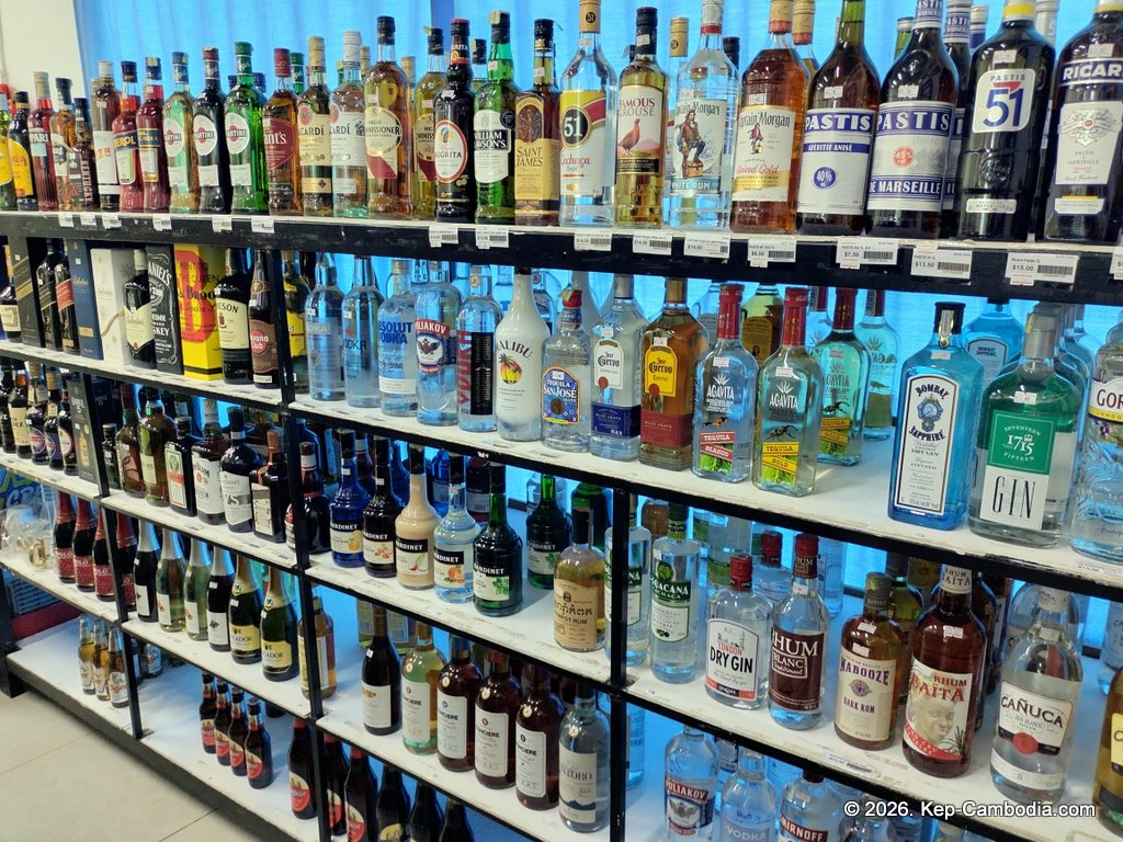 Mart 24h Grocery Store in Kep, Cambodia.