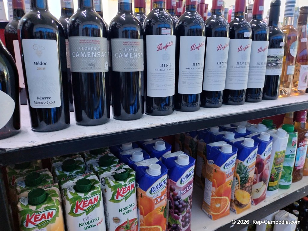 Mart 24h Grocery Store in Kep, Cambodia.