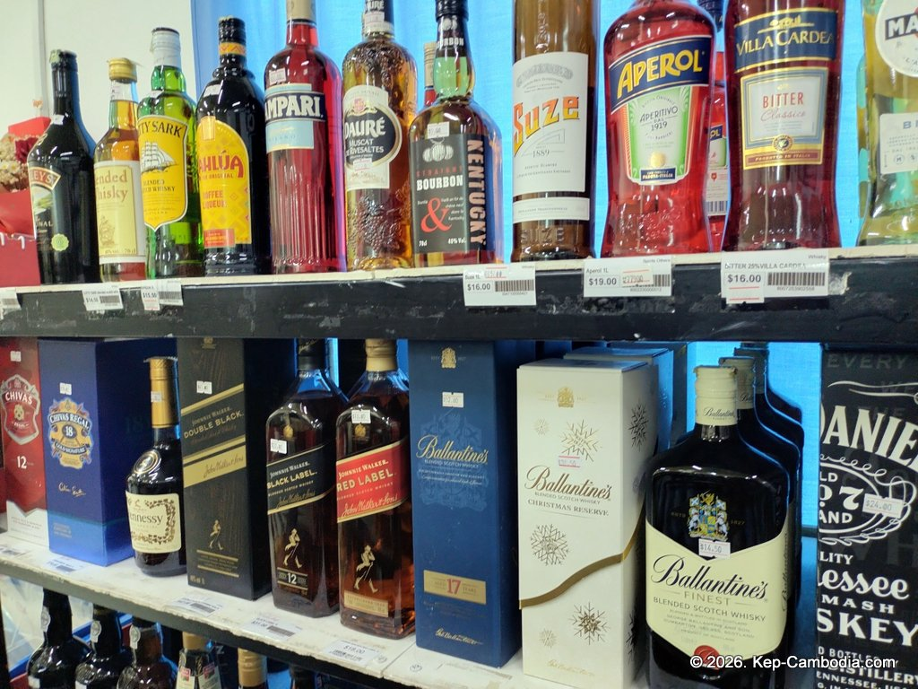 Mart 24h Grocery Store in Kep, Cambodia.