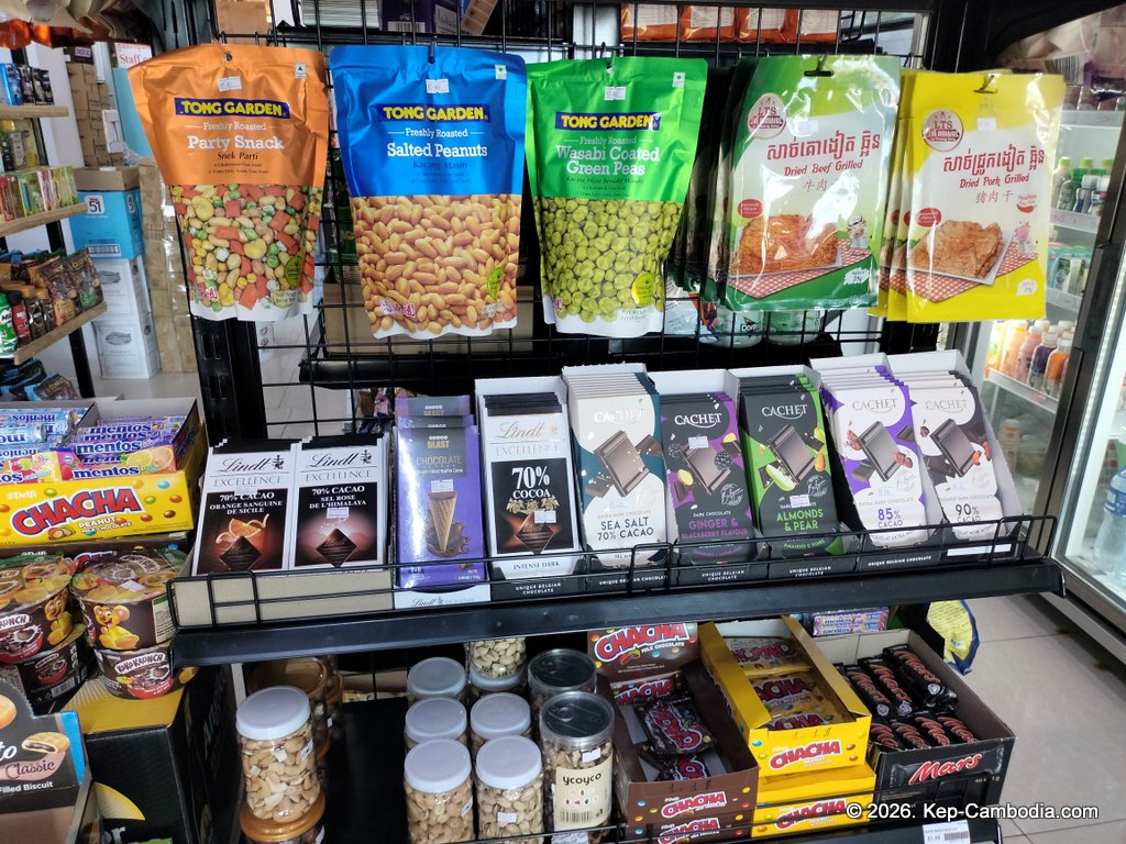 Mart 24h Grocery Store in Kep, Cambodia.