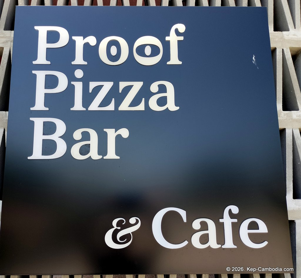 Proof Pizza Bar & Cafe in Kep, Cambodia.