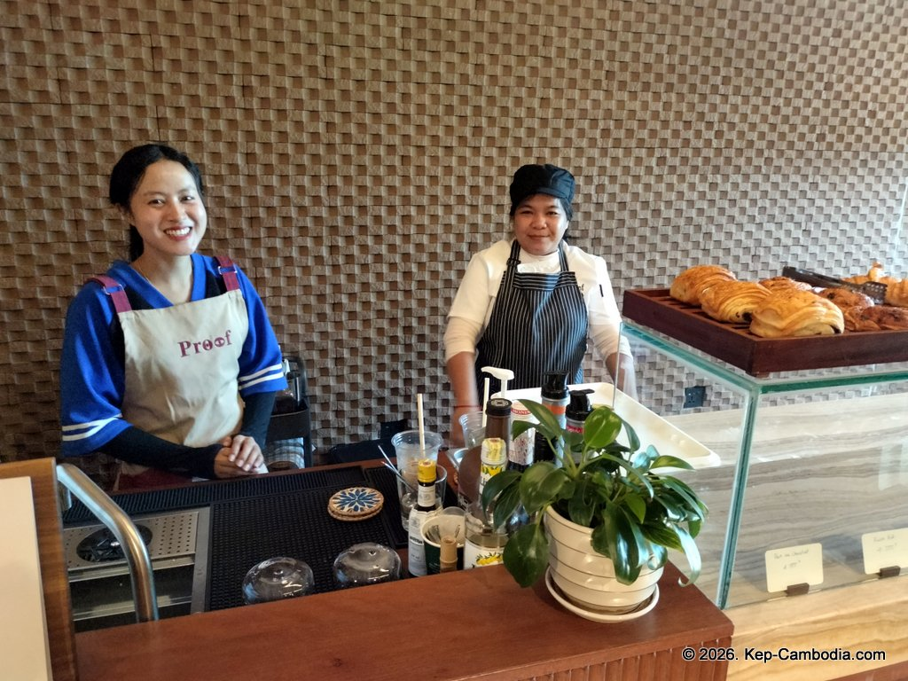 Proof Pizza Bar & Cafe in Kep, Cambodia.