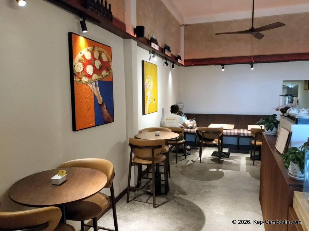 Proof Pizza Bar & Cafe in Kep, Cambodia.