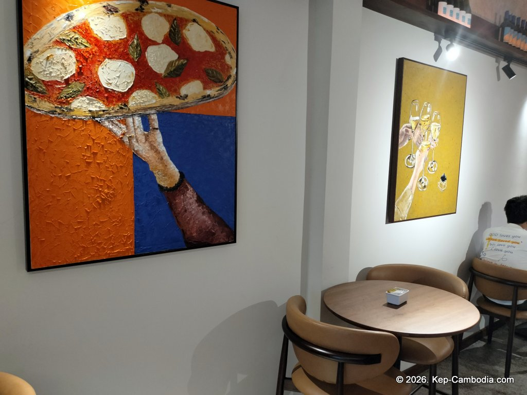 Proof Pizza Bar & Cafe in Kep, Cambodia.