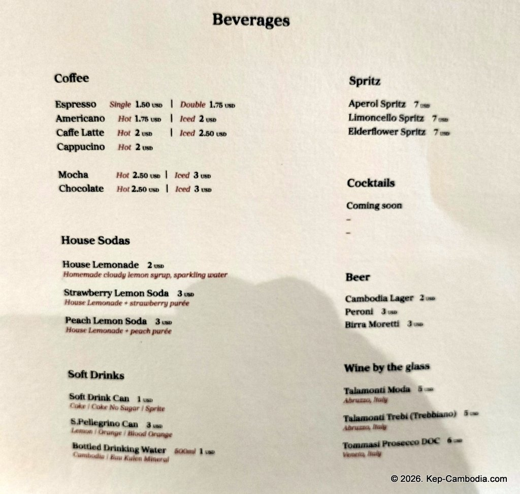 Proof Pizza Bar & Cafe in Kep, Cambodia.