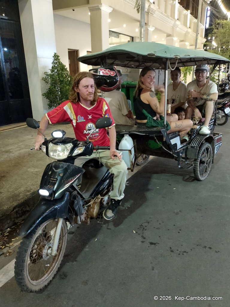 far out kep in kep, cambodia. backpacker hotel and restaurant