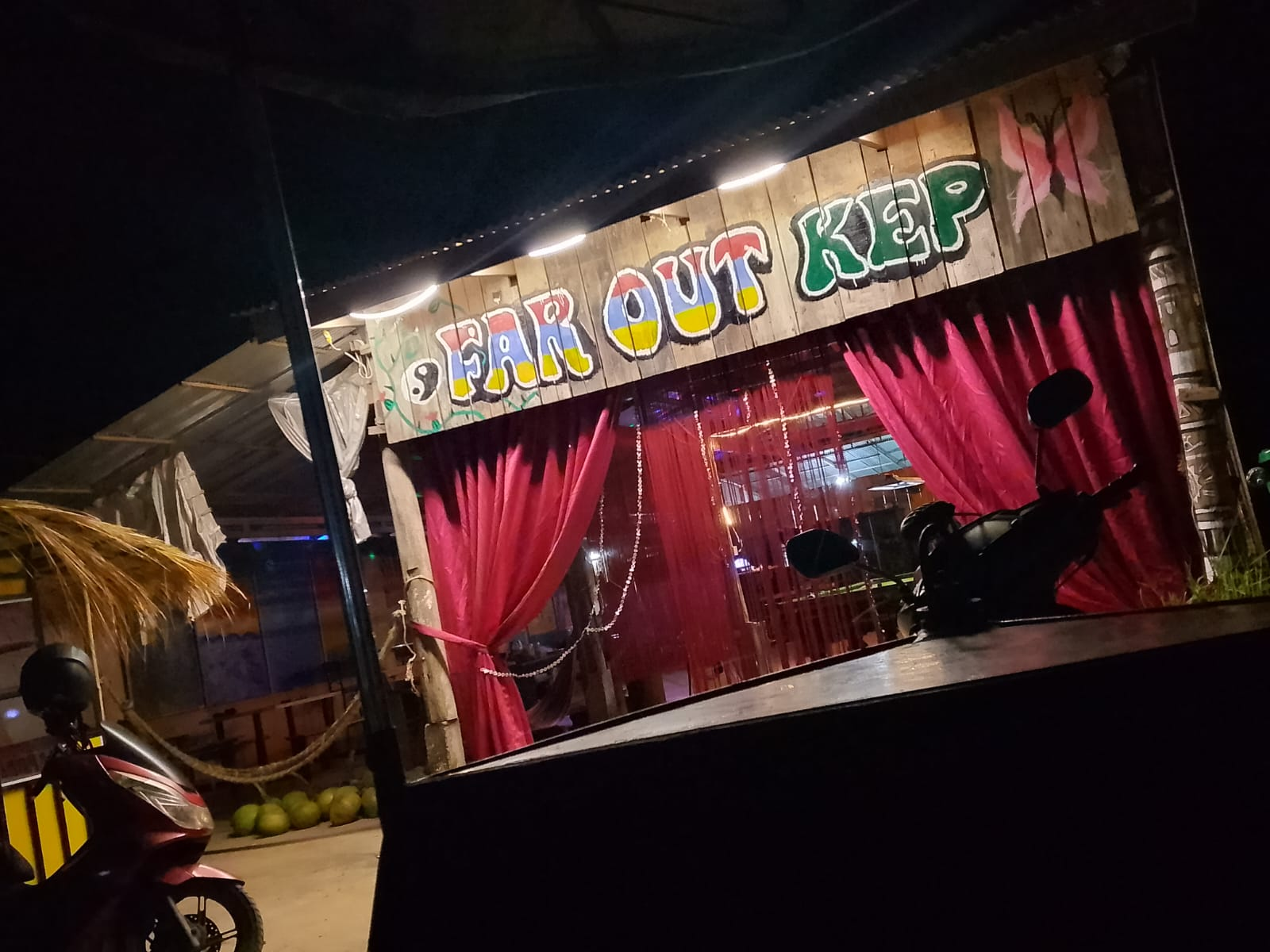 far out kep in kep, cambodia. backpacker hotel and restaurant