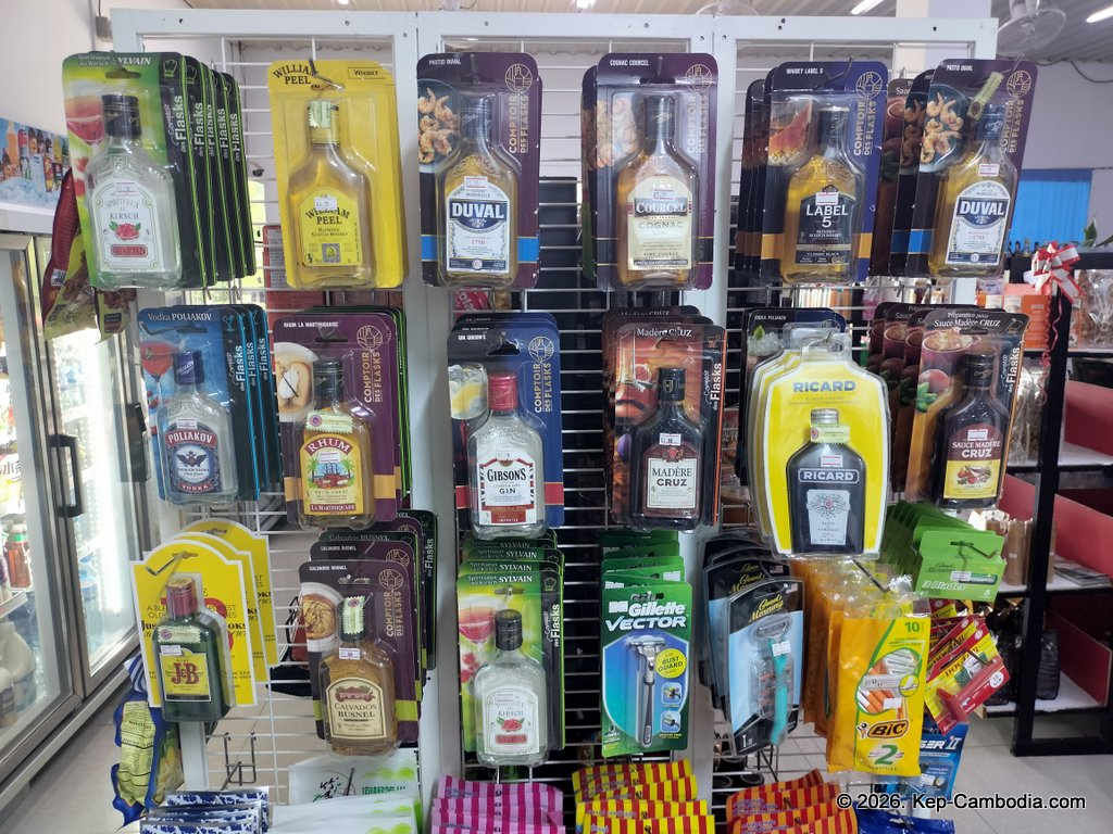 Mart 24h Grocery Store in Kep, Cambodia.