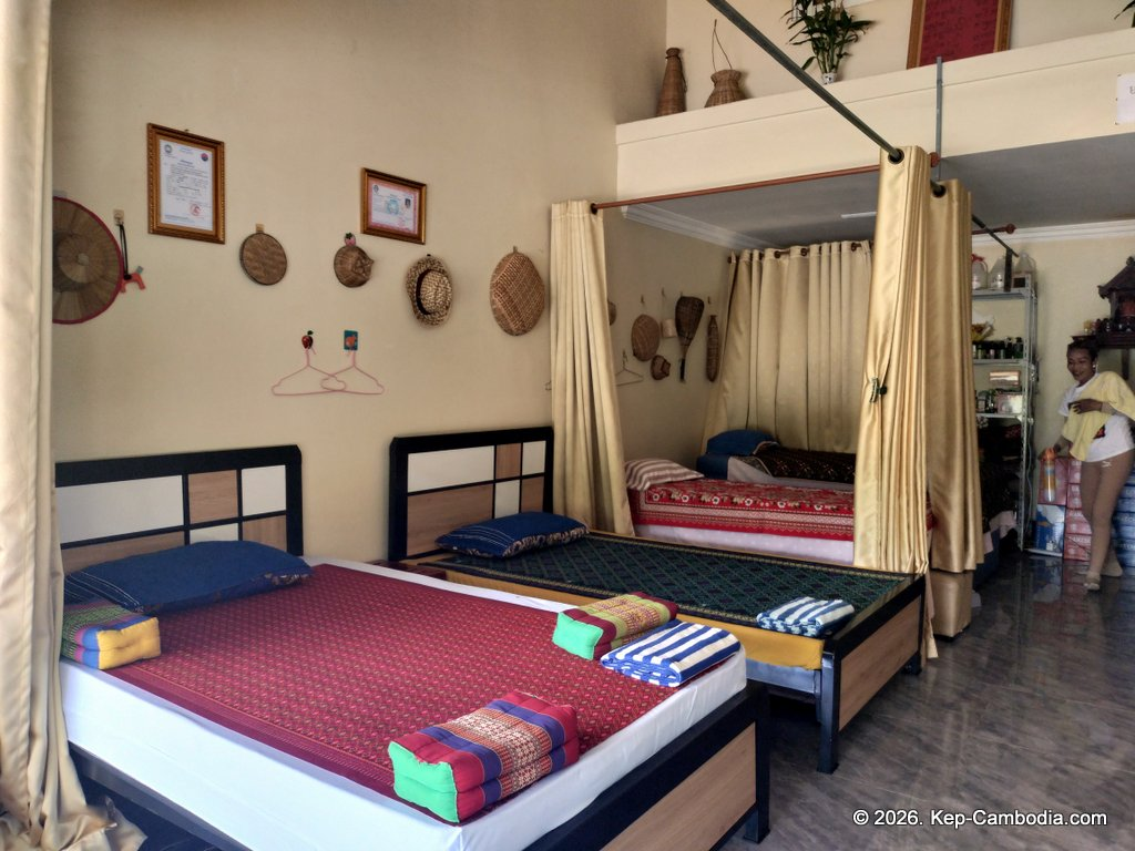 Srey Pov Massage in Kep, Cambodia.