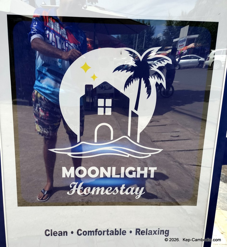 Moonlight Homestay at the Kep Crab Market in Cambodia.