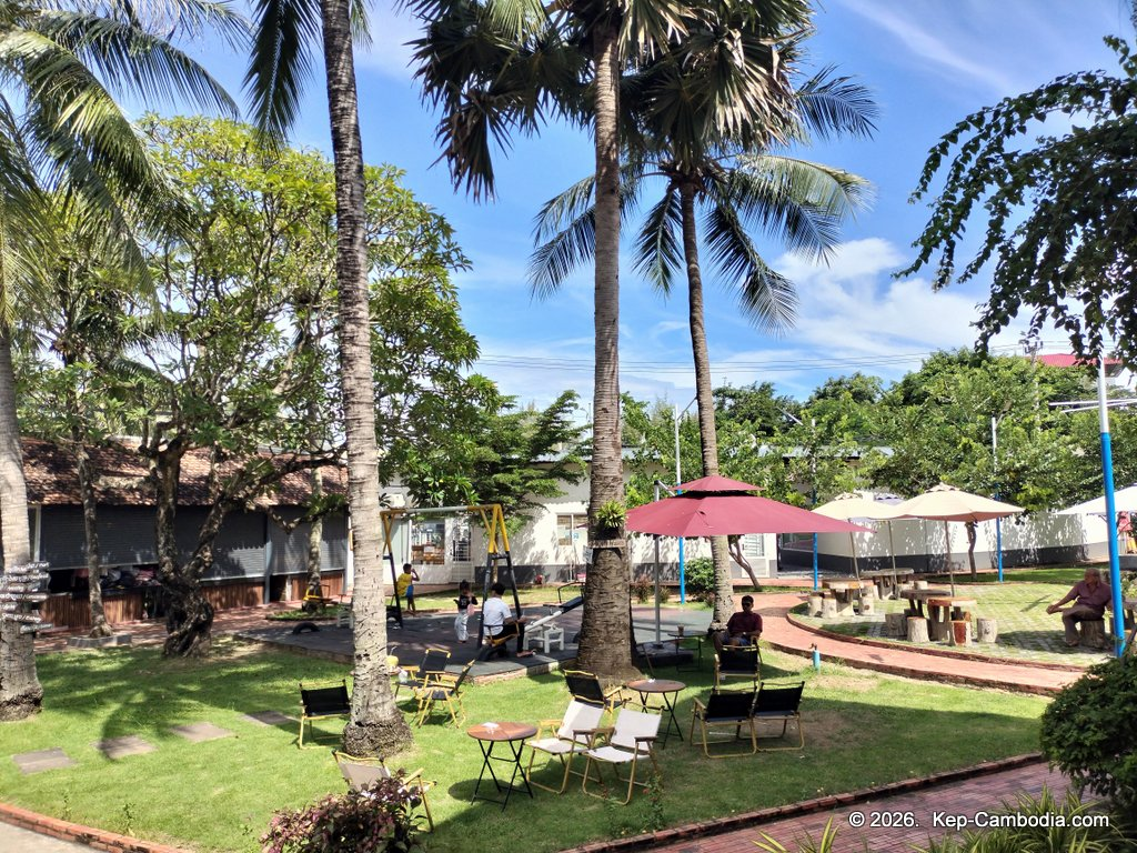 Moonlight Homestay at the Kep Crab Market in Cambodia.