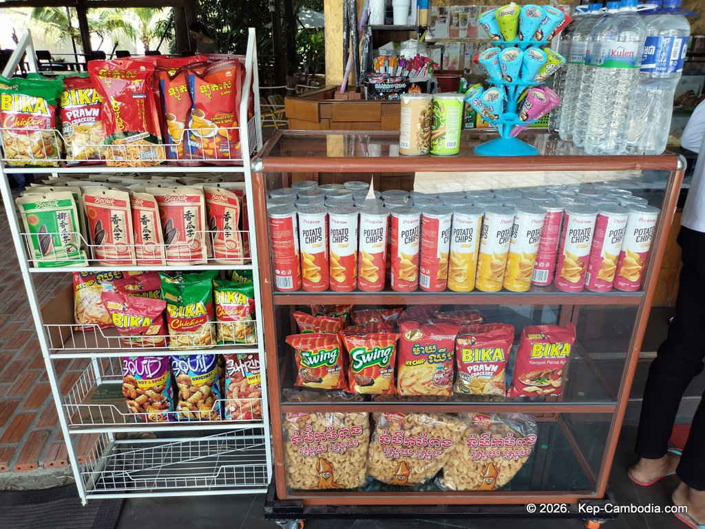 Samut Coffee and restaurant at the Kep Crab Market in Cambodia.