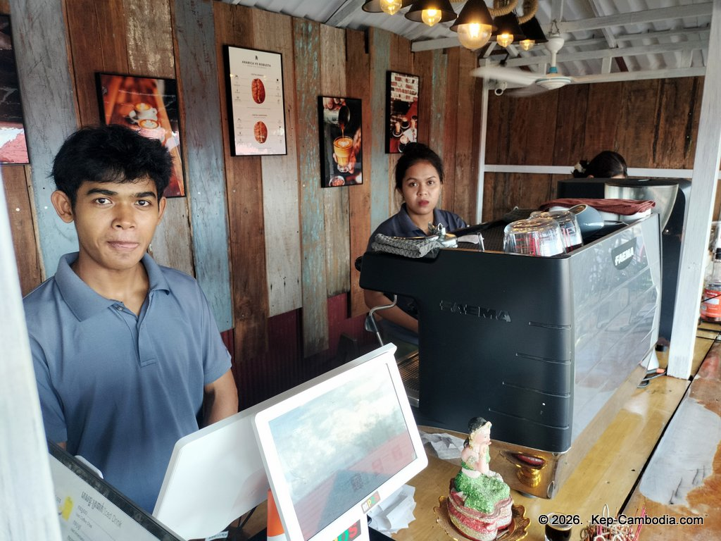 Cafe Chas in Kep, Cambodia.